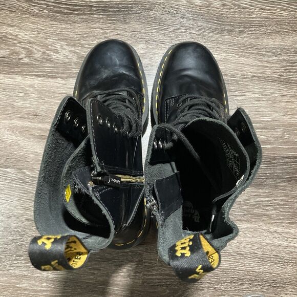 Dr. Martens Jadon Platform Black Leather Womens Boot Size 10 - Picture 9 of 13